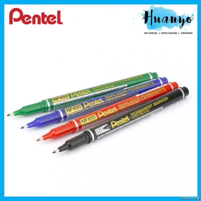 Marqueurs Peinture Pentel MFP10 - Pointe Extra Fine 0,6 Mm - Encre Permanente Argentée - Lot De 12