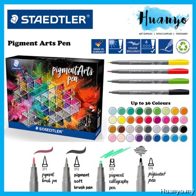 STAEDTLER 371 Pigment Brush Pens – Sepia Set Of 8, Fibre-Tip Brush Pens For Calligraphy, Lettering & Drawing - View #3