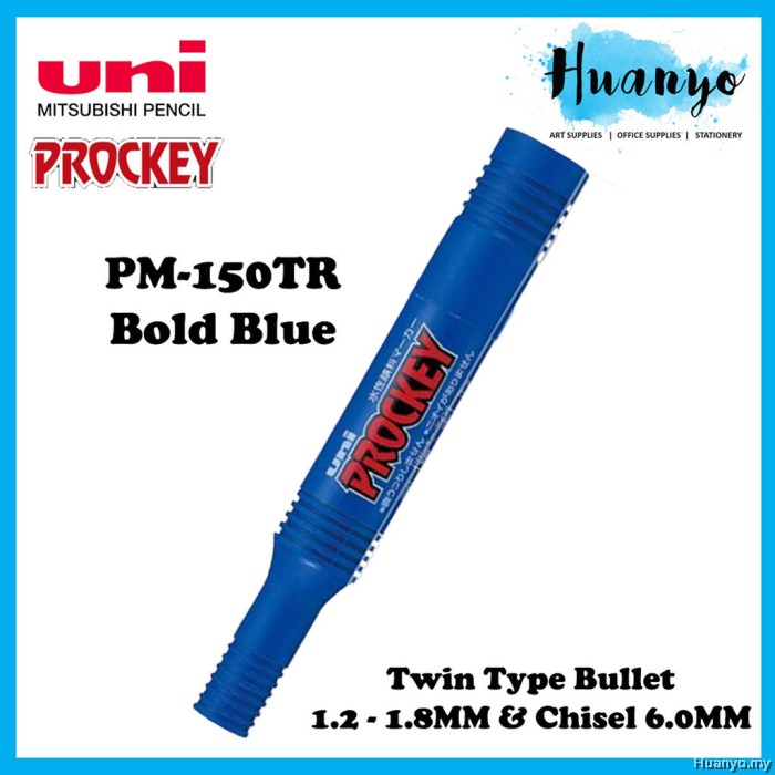 Uni Prockey Super Ink Water Based Permanent Marker PM-120T PM-150TR