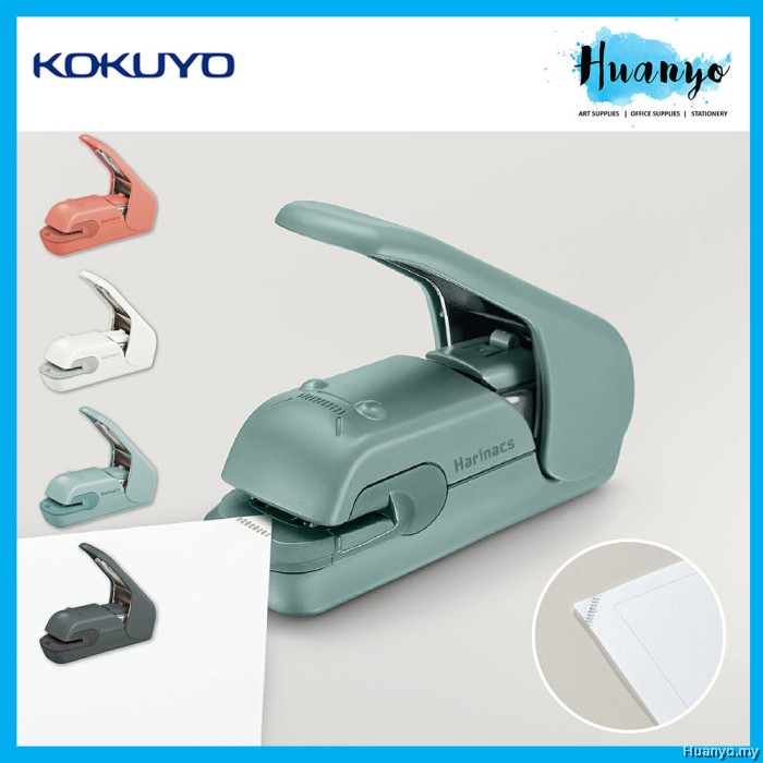 Stapler Less Paper Kokuyo Harinacs Press Staple-less Eco-Friendly Paper Stapler 5 Sheets ...