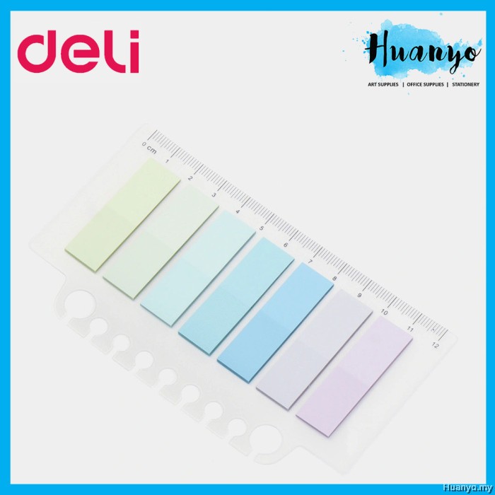 Deli 7 Colour Transparent Sticky Notes Memo Pad (280 Sheets) Self ...