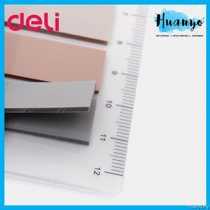 Deli 7 Colour Transparent Sticky Notes Memo Pad (280 Sheets) Self ...