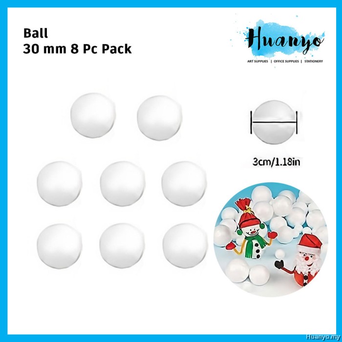 White Polystyrene Foam Craft Balls Eggs & Planet Solar System Set for ...