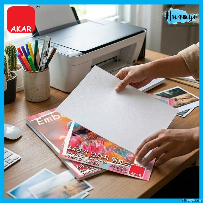 Akar A4 Photo Paper 260gsm (20 Sheets) Up to 5760 dpi Emboss / Glossy ...