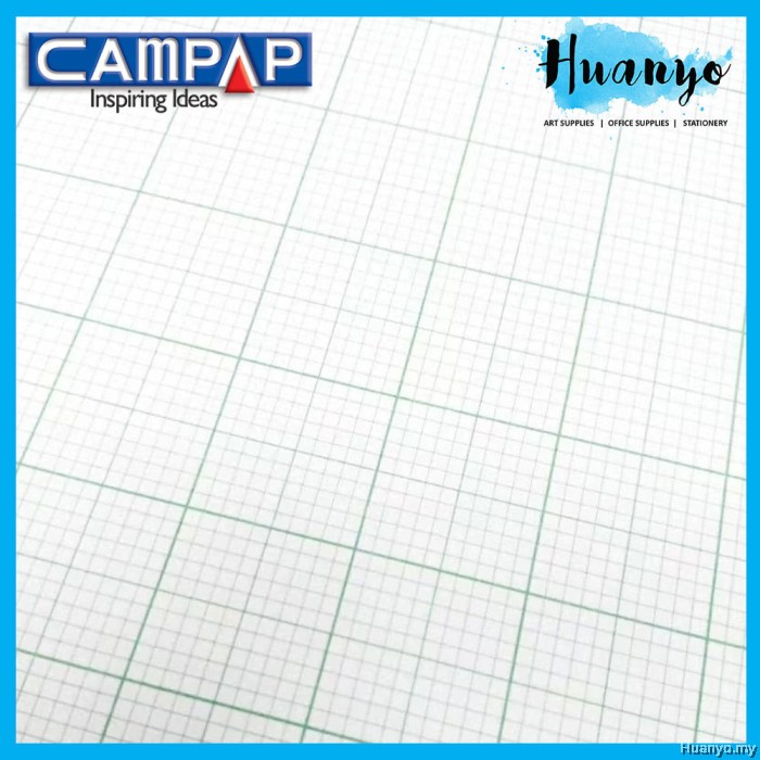 Campap A4 Graph Paper 2mm Square Grid With Line 480 Sheets High Quality ...