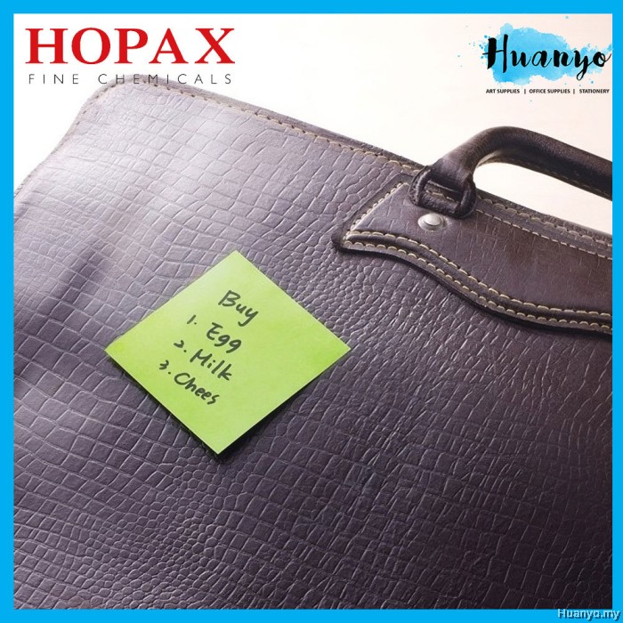 [HUANYO] Hopax Stick'n 3x3 Inch Extra Sticky Notes 90 Sheets - Strong ...
