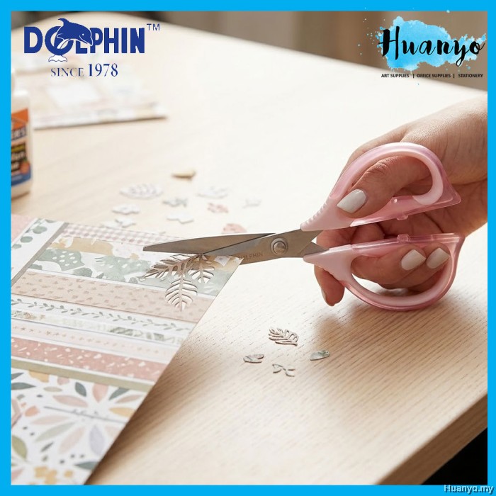 [HUANYO] Dolphin Pastel Precision Scissors Stainless Steel 175mm Craft ...