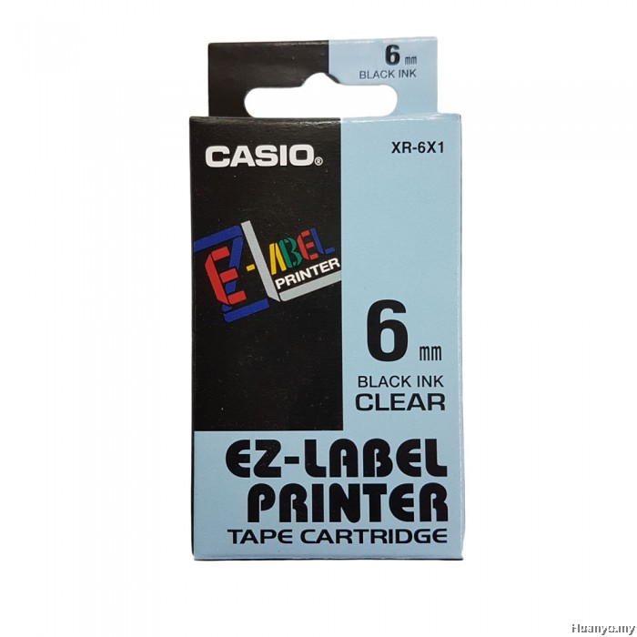 Casio EZLabel Tape Cartridge 6mm Clear
