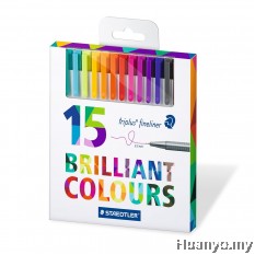 Staedtler Triplus Fineliner Heart 0.3mm (Set of 15 Colours)