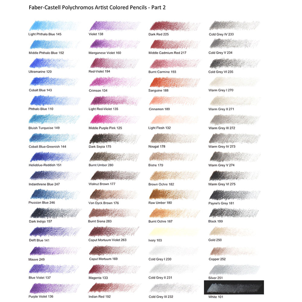 Faber-Castell Polychromos Artist Colour Pencil Tin (Colours of 24)