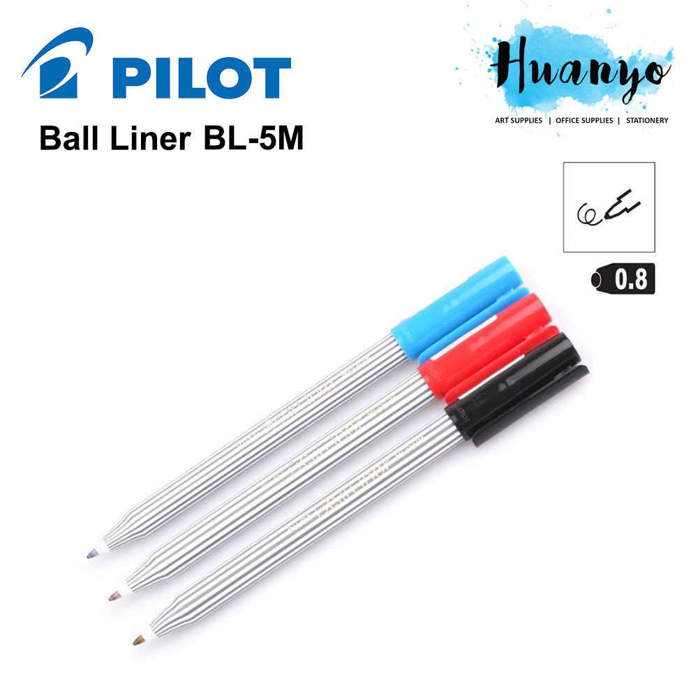 Pilot Ball Liner Sign Pen BL5M 0.8MM Black / Blue