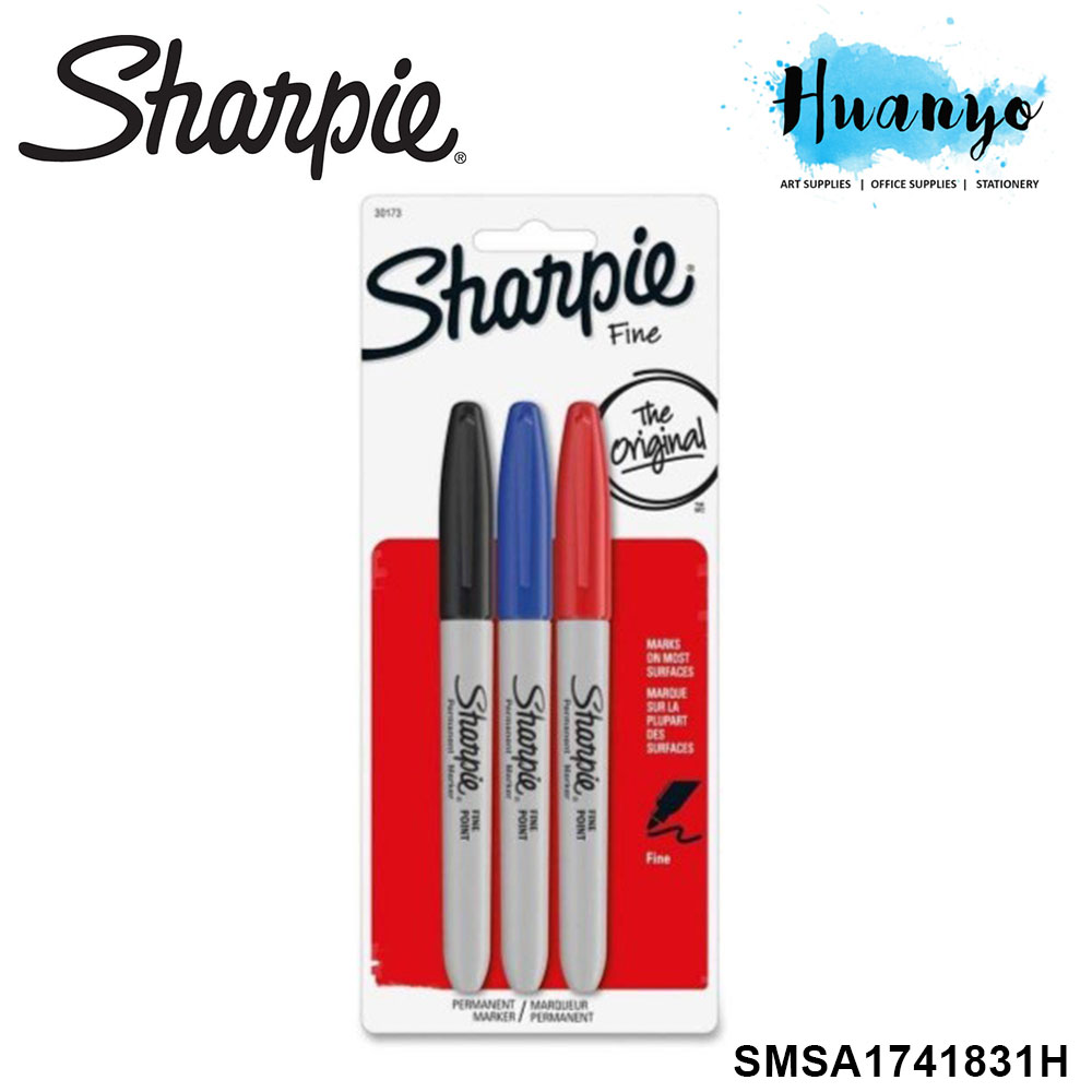 Sharpie Permanent Marker Fine (Colors of 3) - SMSA1741831H