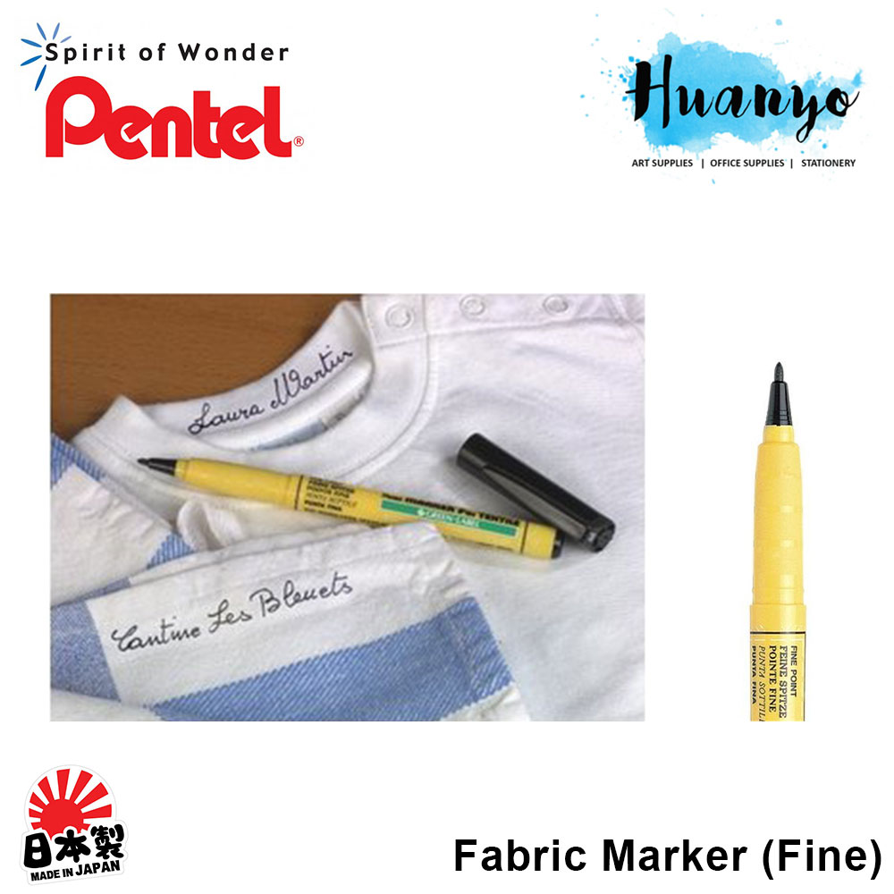 Pentel Textile Fabric Marker - Black (Fine)