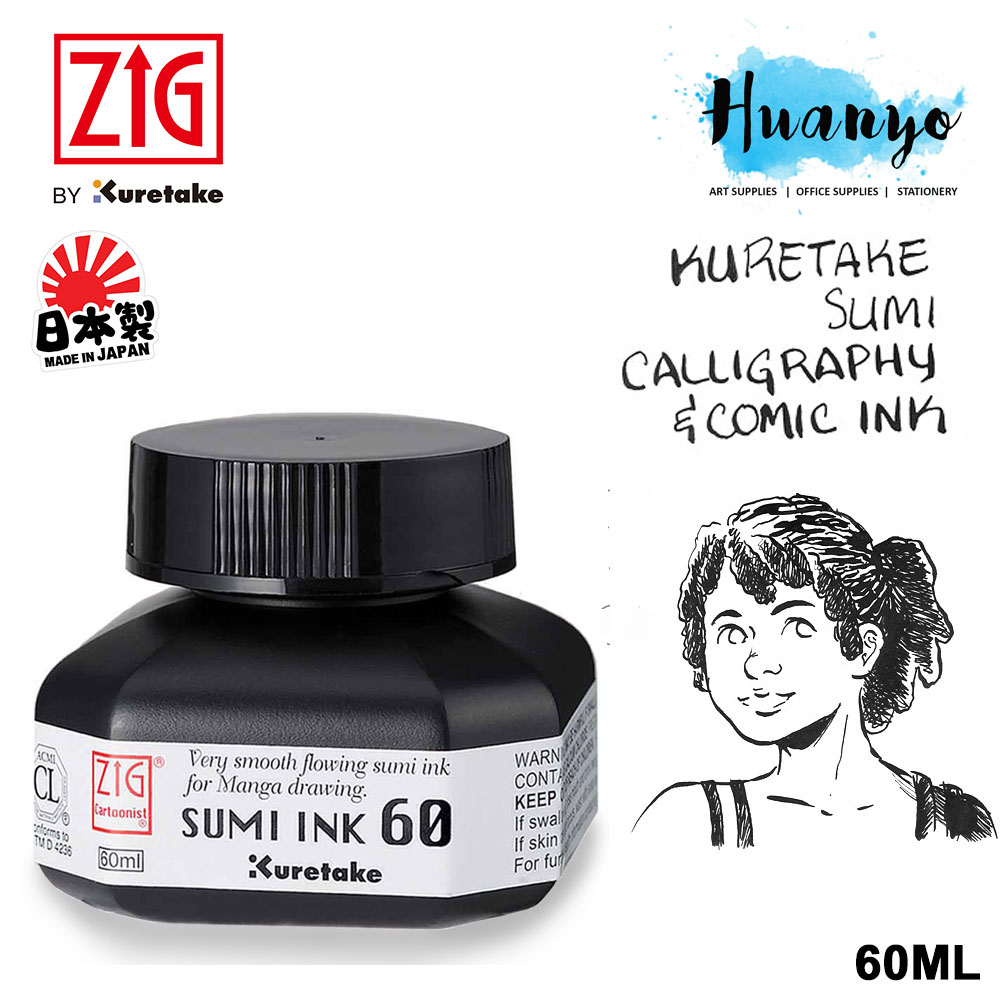 Kuretake Zig Manga Comic Sumi Ink 60 Black