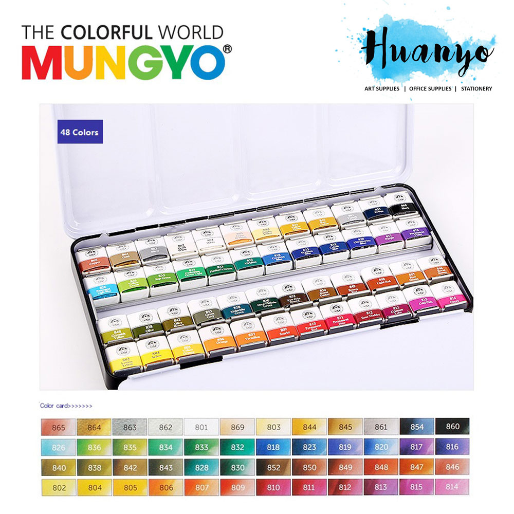 Shop Mungyo Professional Watercolor Half Pan Set 24 in Tin Case