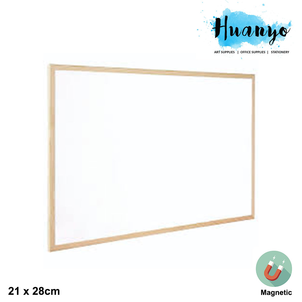 TopWrite Portable Wooden Frame Magnetic White Board (21 x 28 cm)