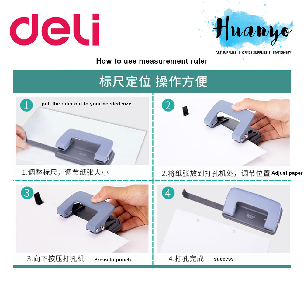 Deli 2 Hole Paper Punch Machine