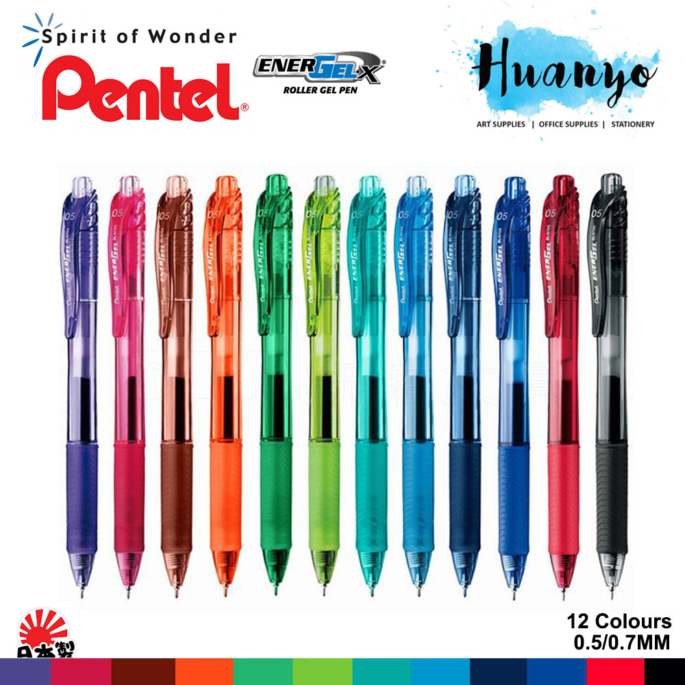 Pentel Energel X Retractable Roller Gel Pen (0.5mm/0.7mm/1.0mm)