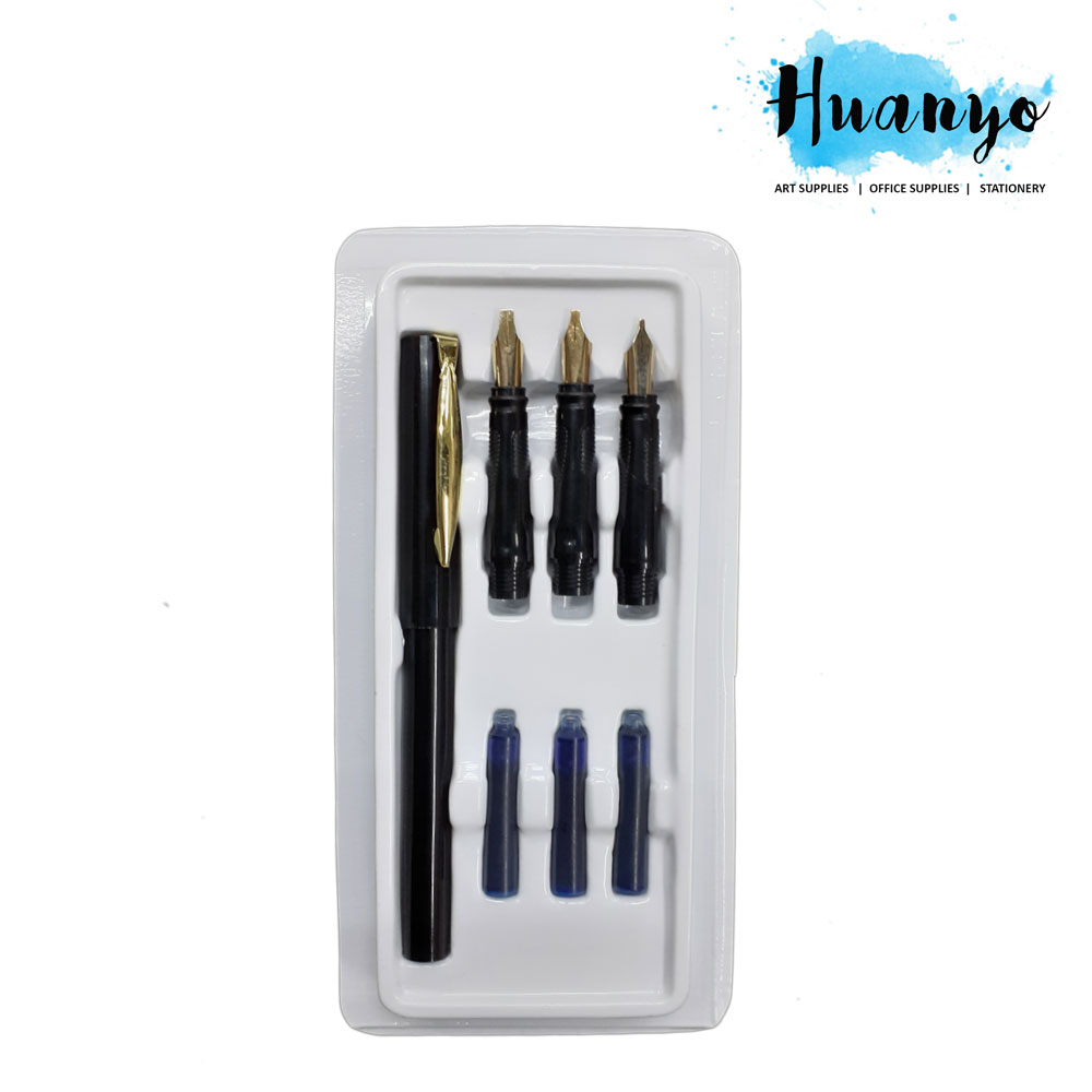 Topsky Calligraphy Fountain Nib Pen (Set of 4) [Free 3 Ink Refills]