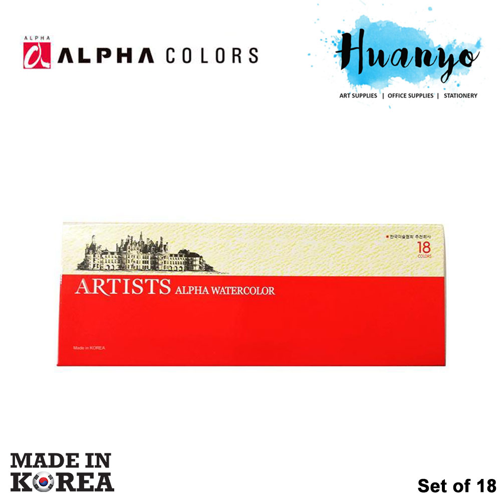 Alpha Artists' Water Colour Watercolour 18 Colors Set