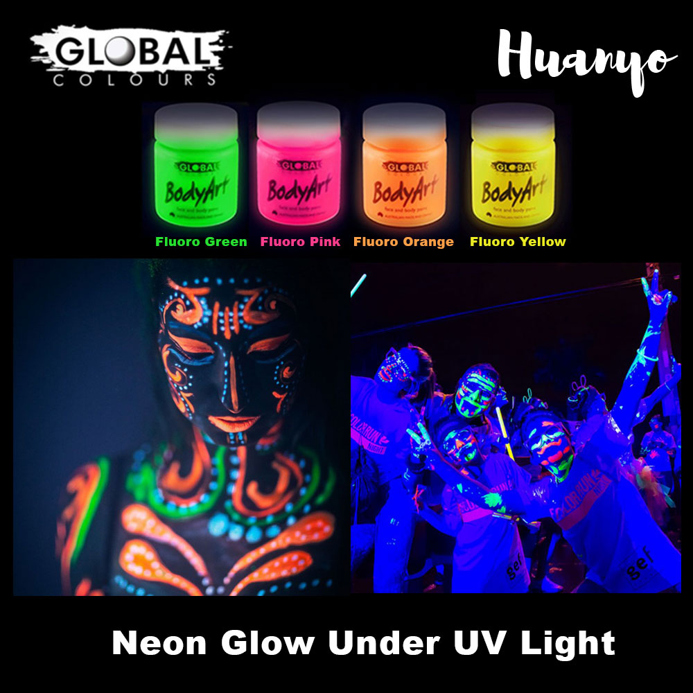 Glow in the dark face paint is perfect for parties!