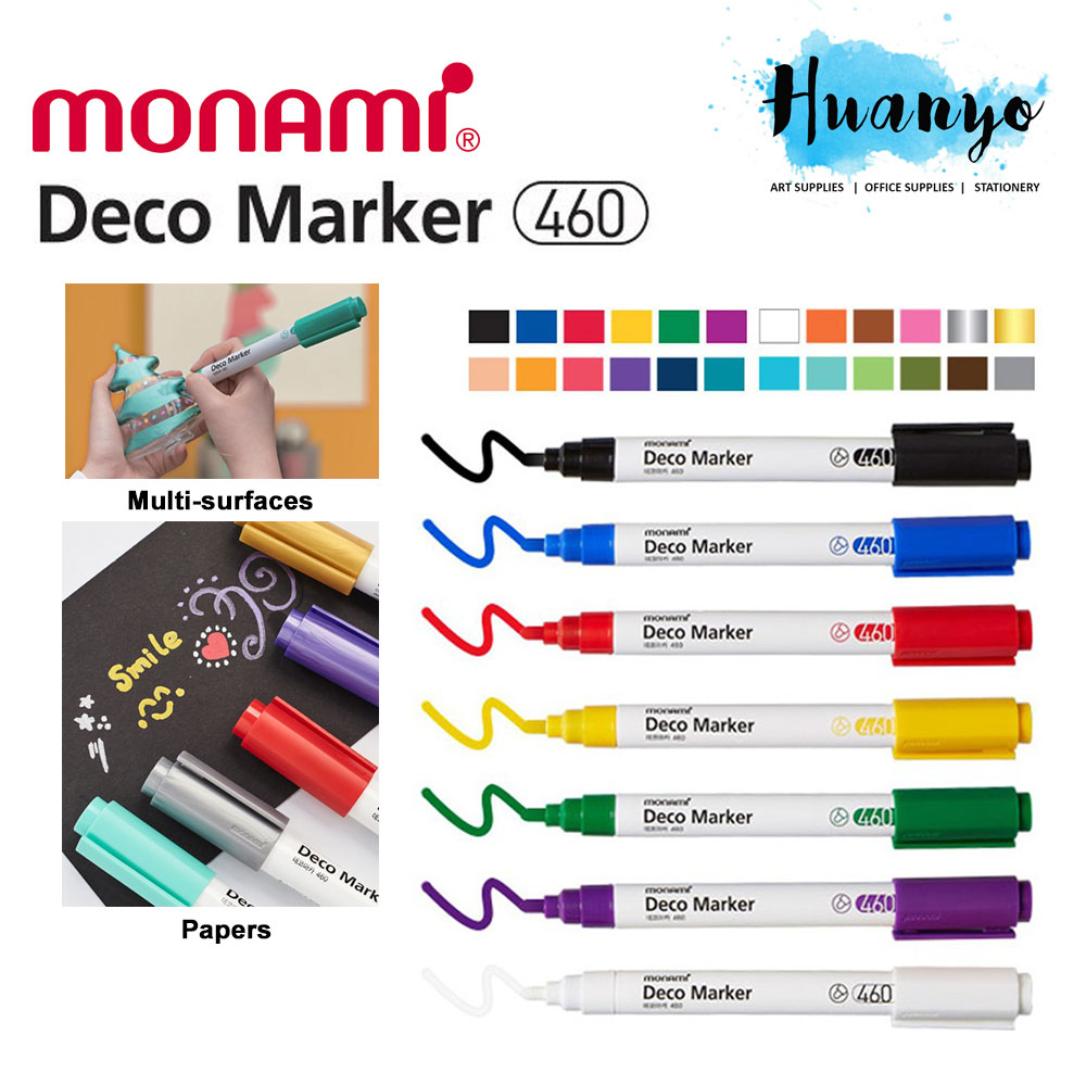 Monami Home Decoration & DIY Marker Deco Marker 460 / 463 Bullet Tip