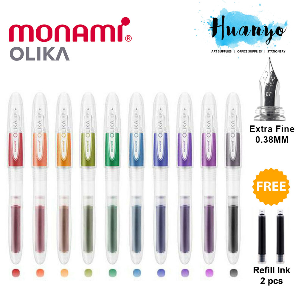 M2 Transparent Clear Eyedropper Fountain Pen Extra Fine Nib 0.38mm Writting Gift, Dip Pen