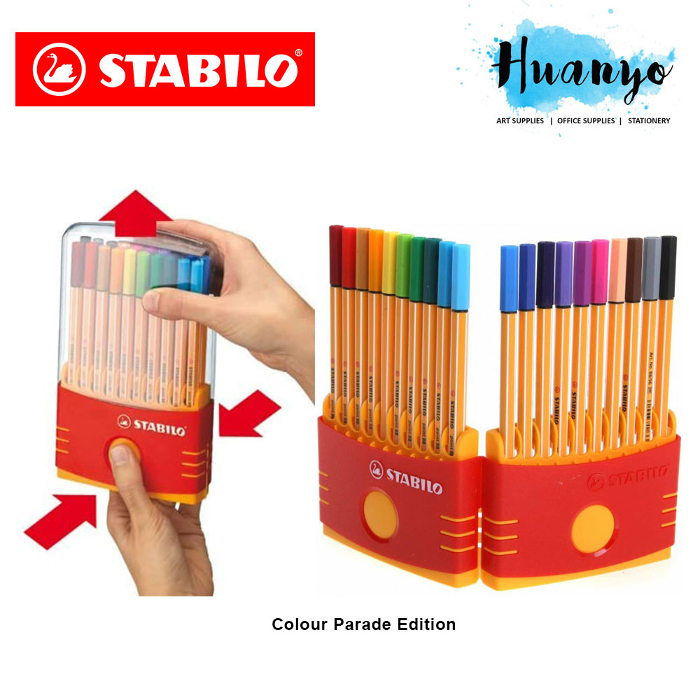 Stabilo Point 88 Fineliner Marker Pen 0 4 Mm 20 Color Limited Edition Gift Set Zebrui Edition Colour Parade Edition
