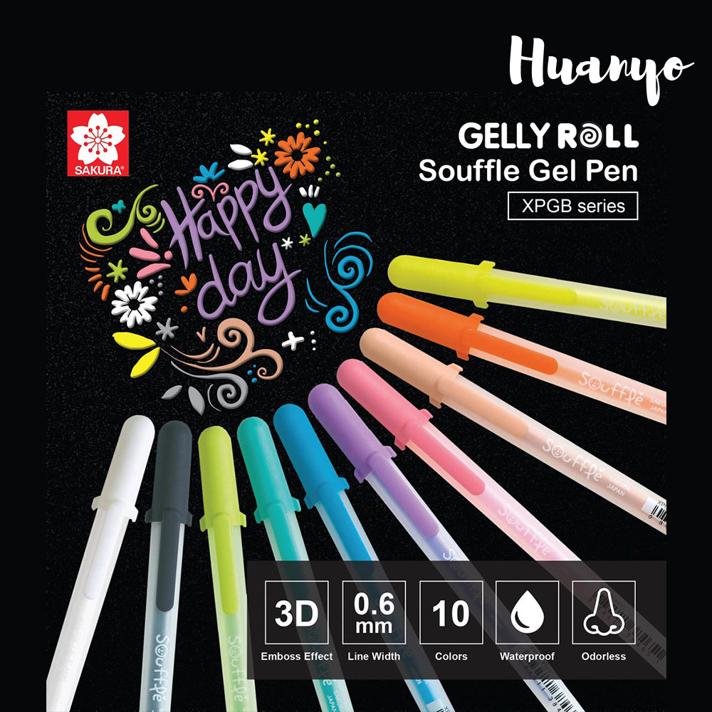 Sakura Gelly Roll Souffle 3D Opaque Pastel Colour Gel Pen (Per PCS)