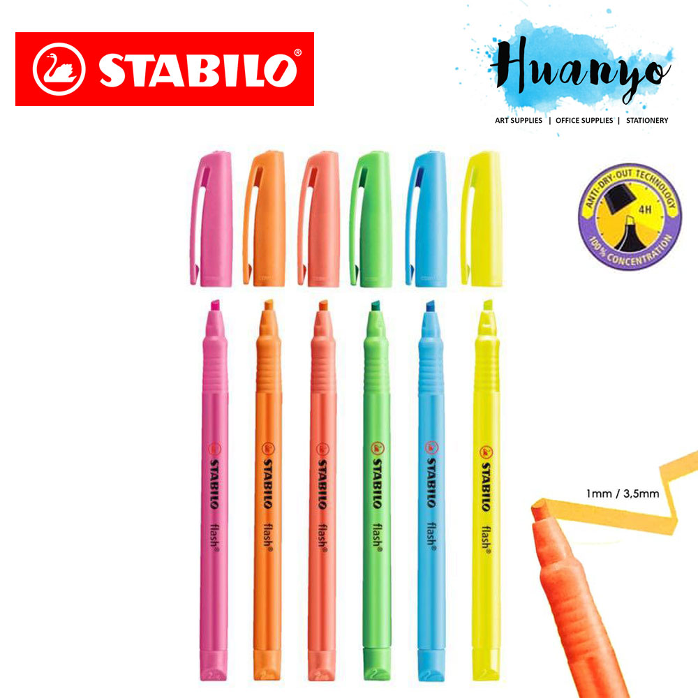 Stabilo Flash 555 Slim Neon Highlighter Textliner Pen (Per PCS)