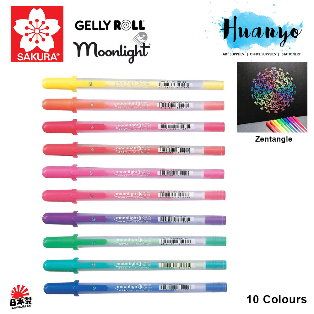 Sakura Gelly Roll Fluorescent Moonlight Gel Pen (1.0MM, Per PCS) [Suitable for Zentangle]