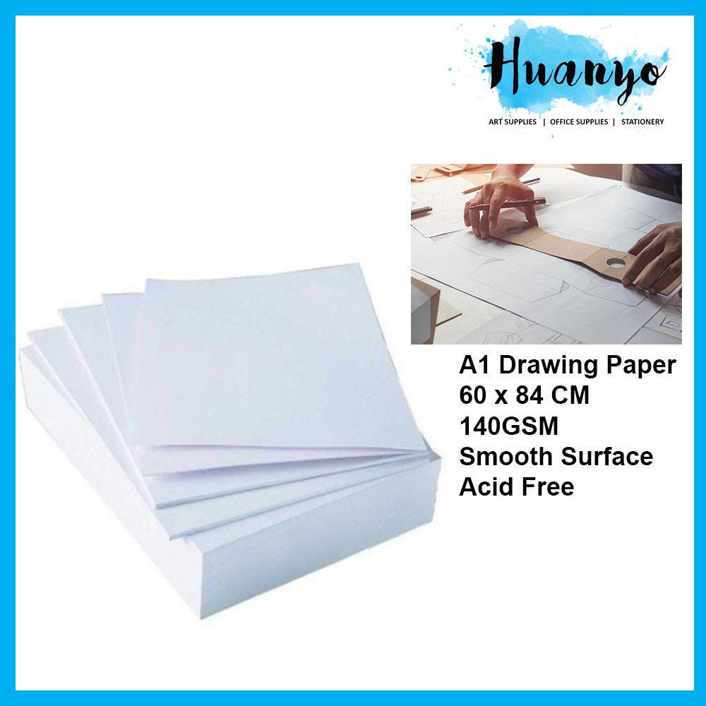 Artist Thick Drawing Paper 140gsm / 180gsm A1 Size / 60 x 84 CM Loose Sheet (10pcs/roll)