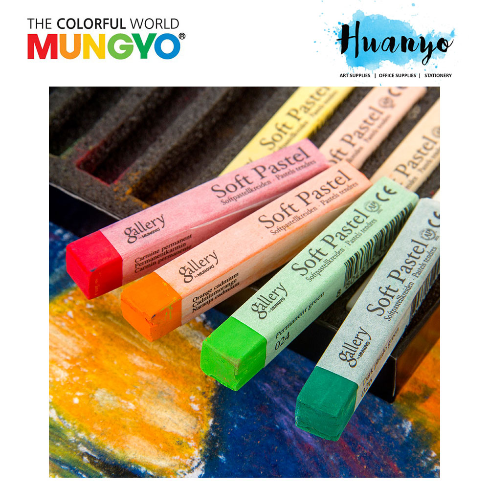 Mungyo Gallery Artist Grade Soft Pastel (Pastels Set of 12, 24, 36, 48, Gray / Earth Tone 12)