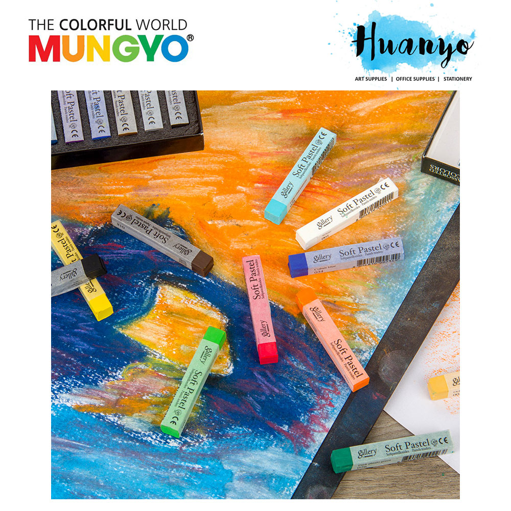 Mungyo Gallery Artist Grade Soft Pastel (Pastels Set of 12, 24, 36, 48, Gray / Earth Tone 12)