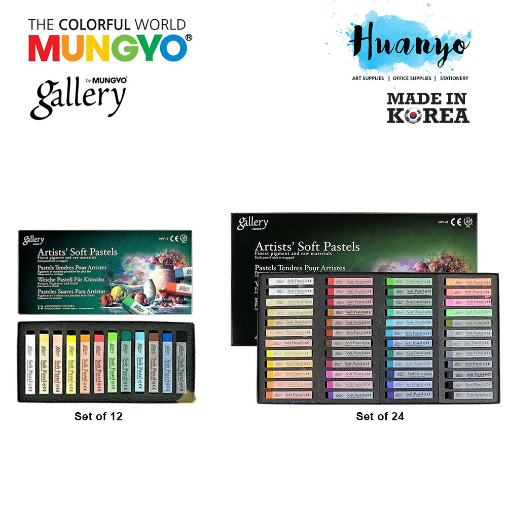 Mungyo Gallery Artist Grade Soft Pastel (Pastels Set of 12, 24, 36, 48