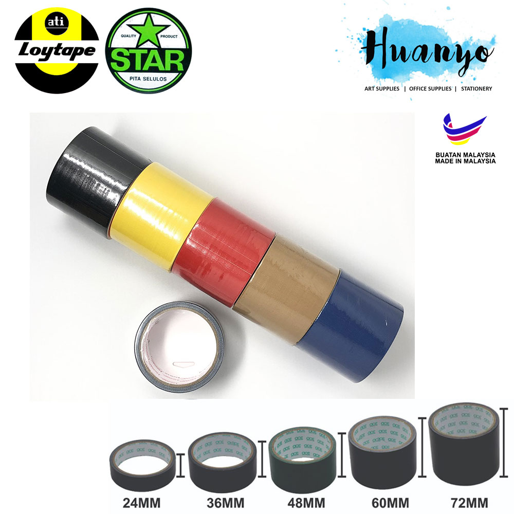 Loytape Star Binding Tape / Cloth Tape 5 Meter (24MM / 36MM / 48MM/ 72MM)