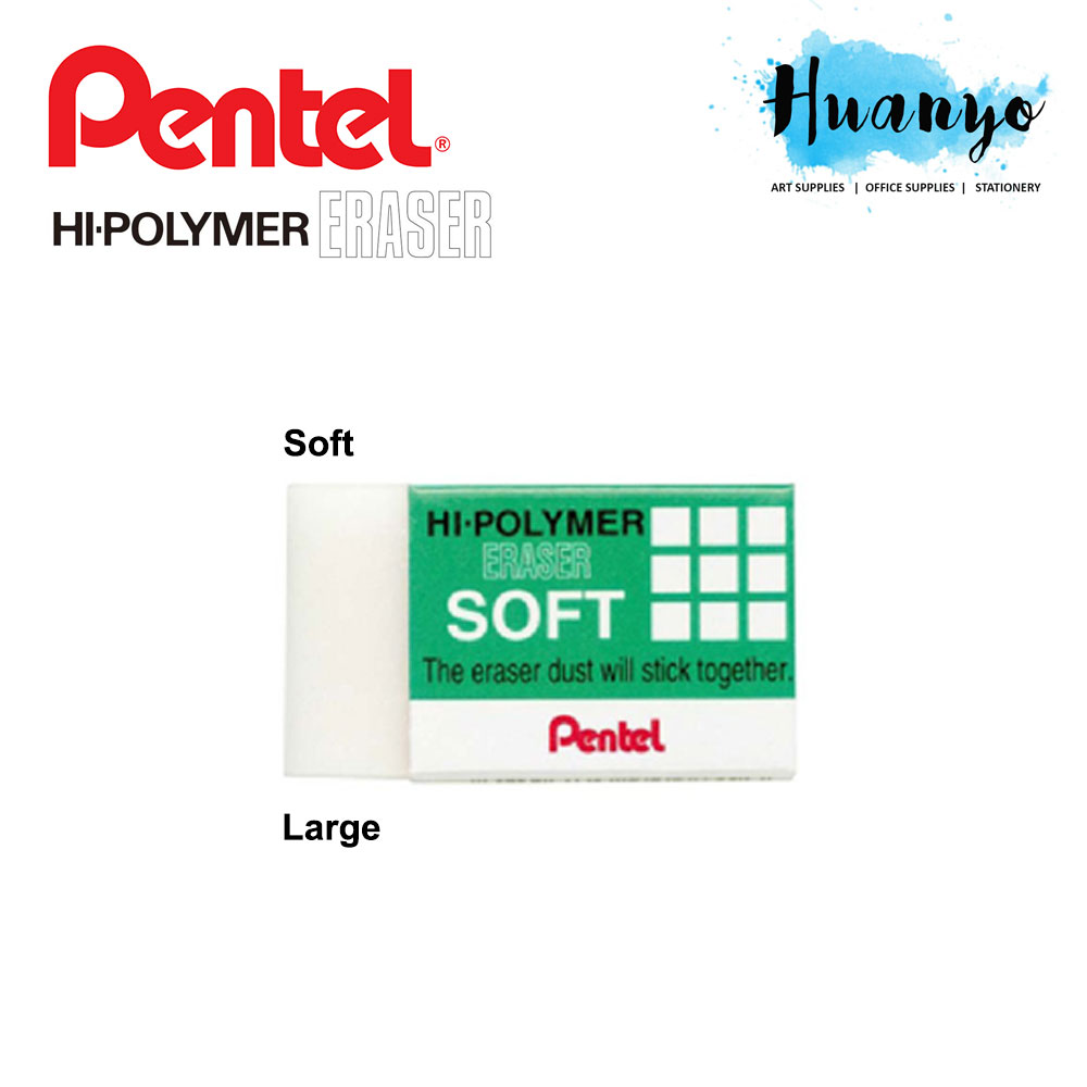 Pentel Hi-Polymer Writing & Drawing Art Eraser (Soft / Light / Standard)