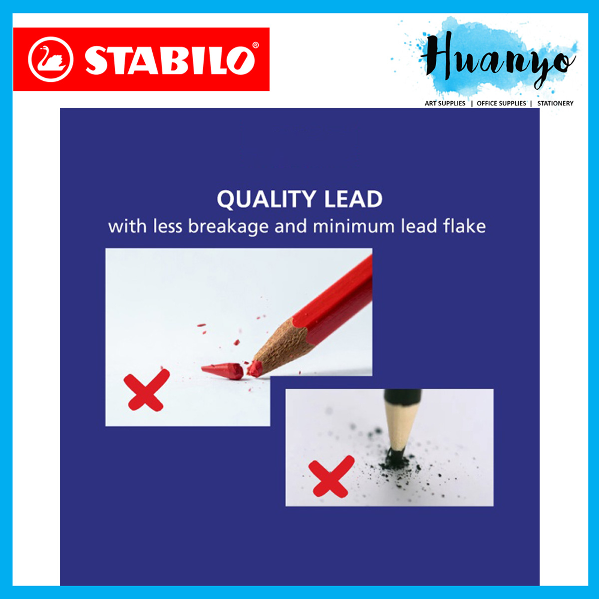 Stabilo Swans Arty Artist Grade Colour Pencil (Color Set of 12 / 24 / 36 / 48)