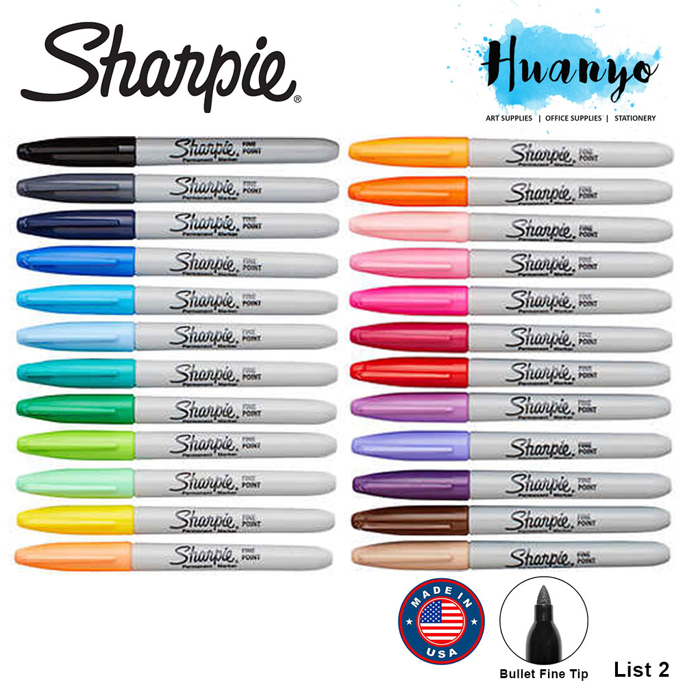 Sharpie Permanent Colour Marker Fine Tip (Per Pcs, List 2/2)