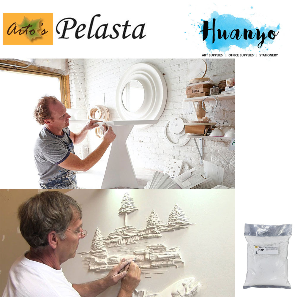 Pelasta POP Plaster of Paris / Gypsum plaster Sculpture Modeling Art Clay - 1 KG / Pack