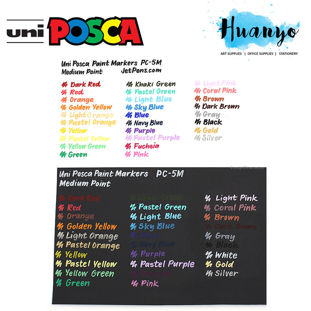 [Metallic Colour] Uni Posca Water-Based Poster Colour Bullet Medium Tip Paint Marker PC-5M (Per Pcs, List 2/2)