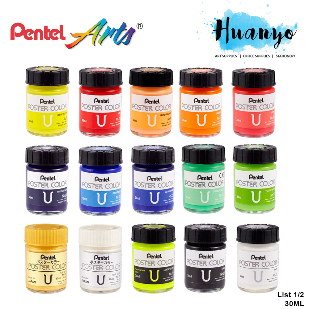 Pentel Poster Colour Paint 30ML (List 1/2)