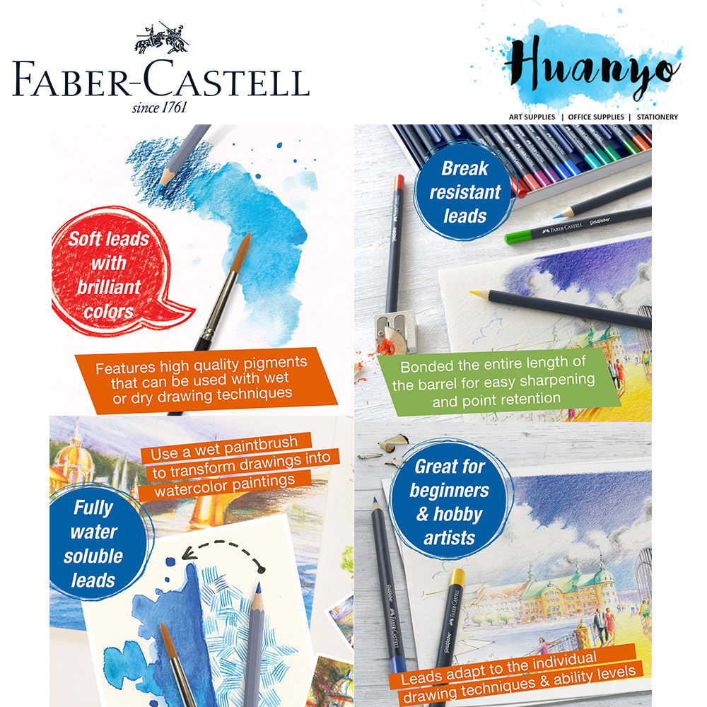 Faber-Castell GoldFaber Creative Studio Aqua Water Colour Pencil (Color Set of 12/24/36/48)