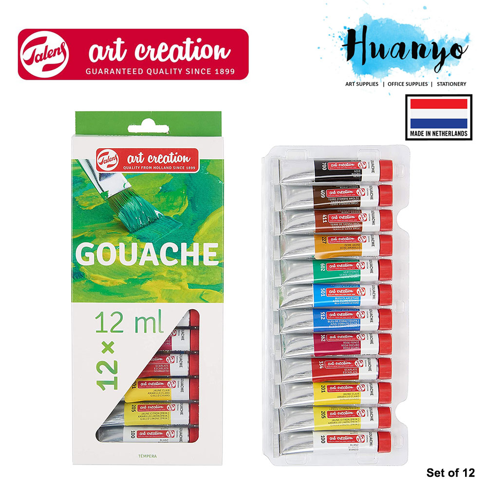 Royal Talens Art Creation Gouache Colour Set (Set of 12, 12ML Tube)