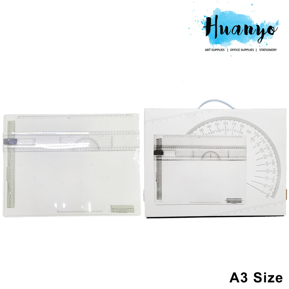 Technical Drawing Board Set With Detachable Ruler ( A3, White)