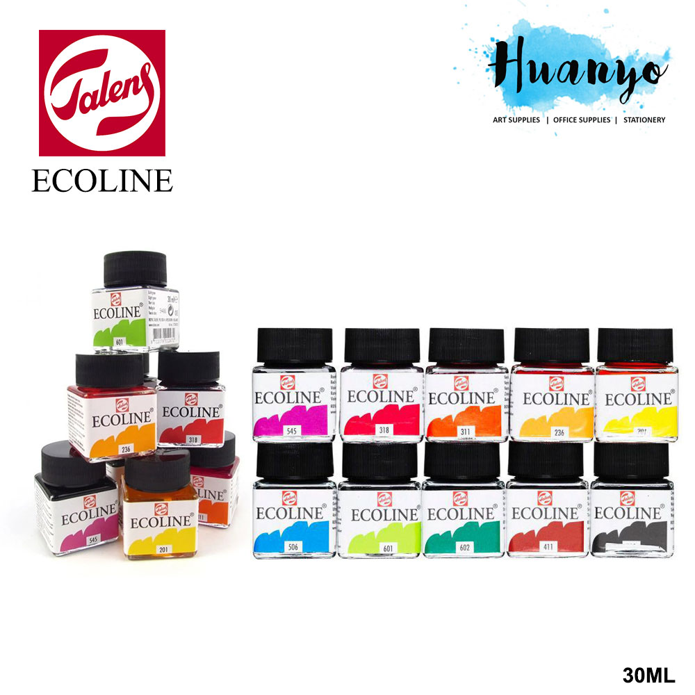 Royal Talens Ecoline Liquid Water Colour Drawing Calligraphy Ink