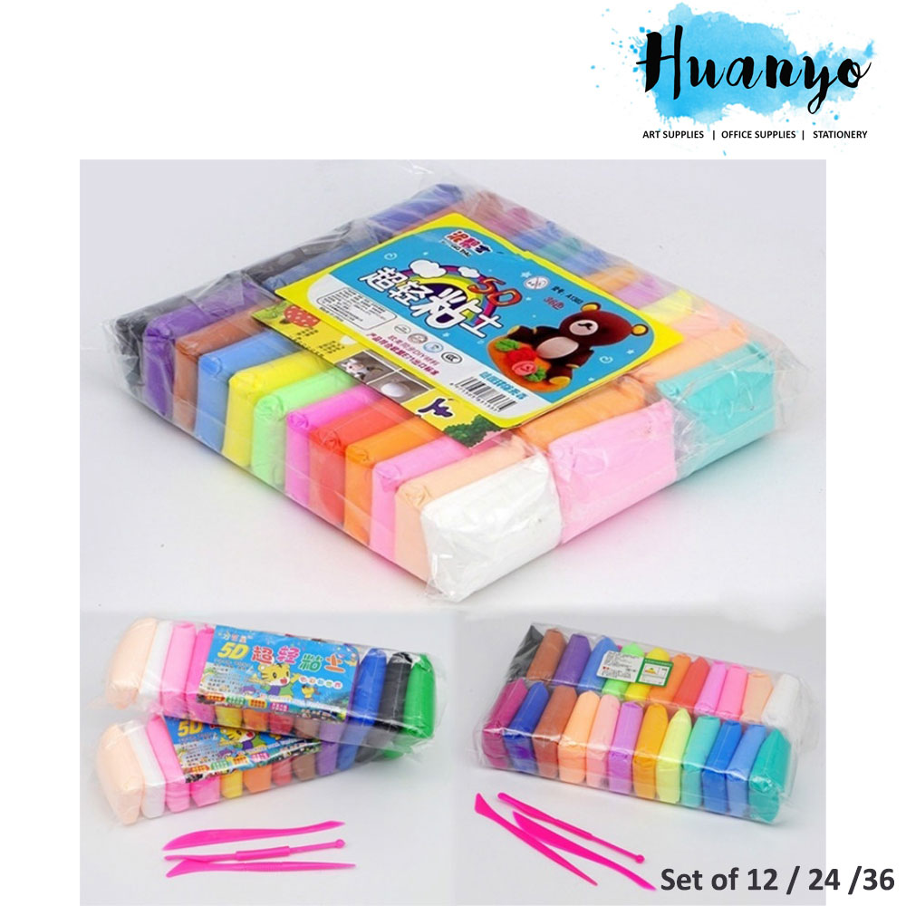 Non toxic Super Soft Light Air Dry Clay Polymer Plasticine Modelling