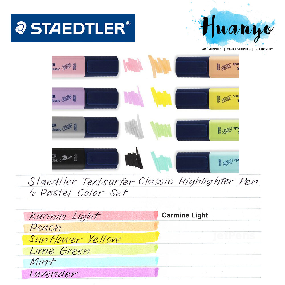 Staedtler Textsurfer Pastel, Vintage & Classic Fluorescent Neon Highlighter Textliner/ Black Hidelighter (Per PCS)