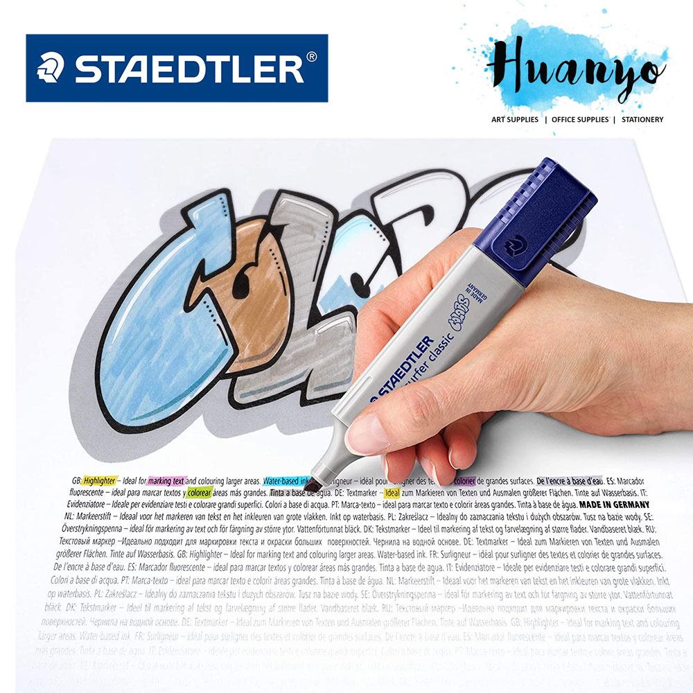Staedtler Textsurfer Pastel, Vintage & Classic Fluorescent Neon Highlighter Textliner/ Black Hidelighter (Per PCS)