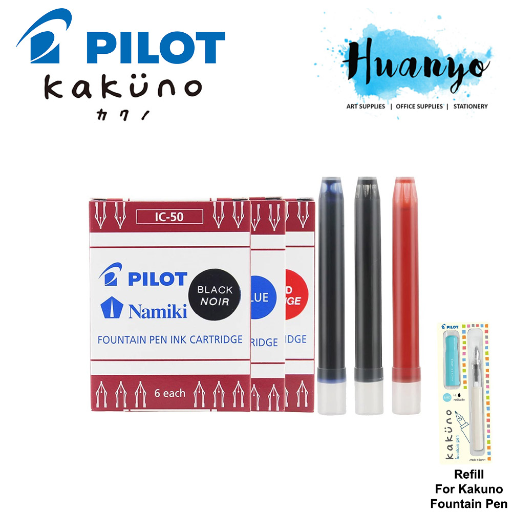 Pilot Namiki Fountain Pen Colour Ink Refill Cartridge IC50 For Kakuno